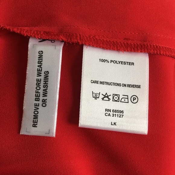 NEW DKNY DONNA KARAN RED Asymmetric DRESS Size 6 - Picture 6 of 7